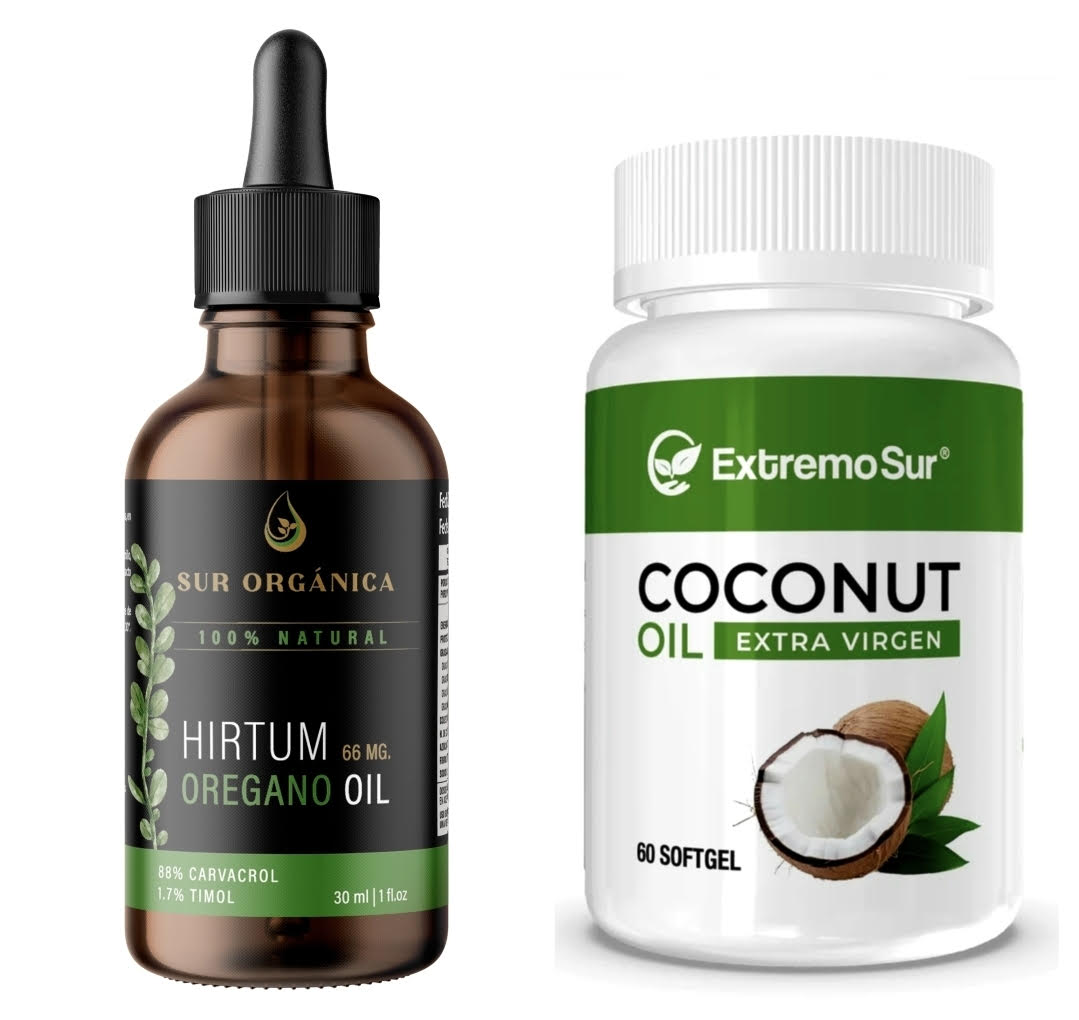 PACK CANDIDA (ACEITE DE OREGANO HIRTUM 66 MG + ACEITE DE COCO 500MG)