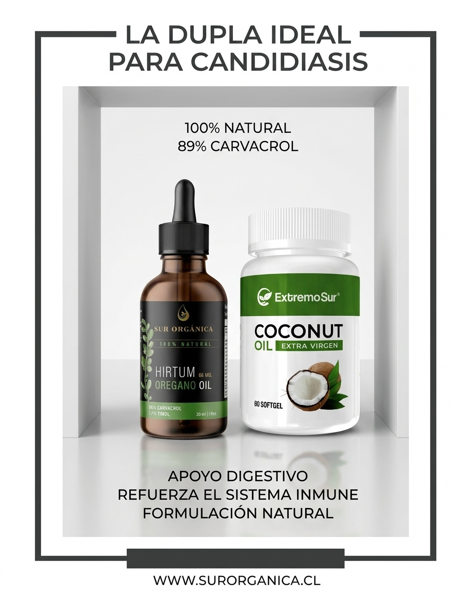 PACK CANDIDA (ACEITE DE OREGANO HIRTUM 66 MG + ACEITE DE COCO 500MG)