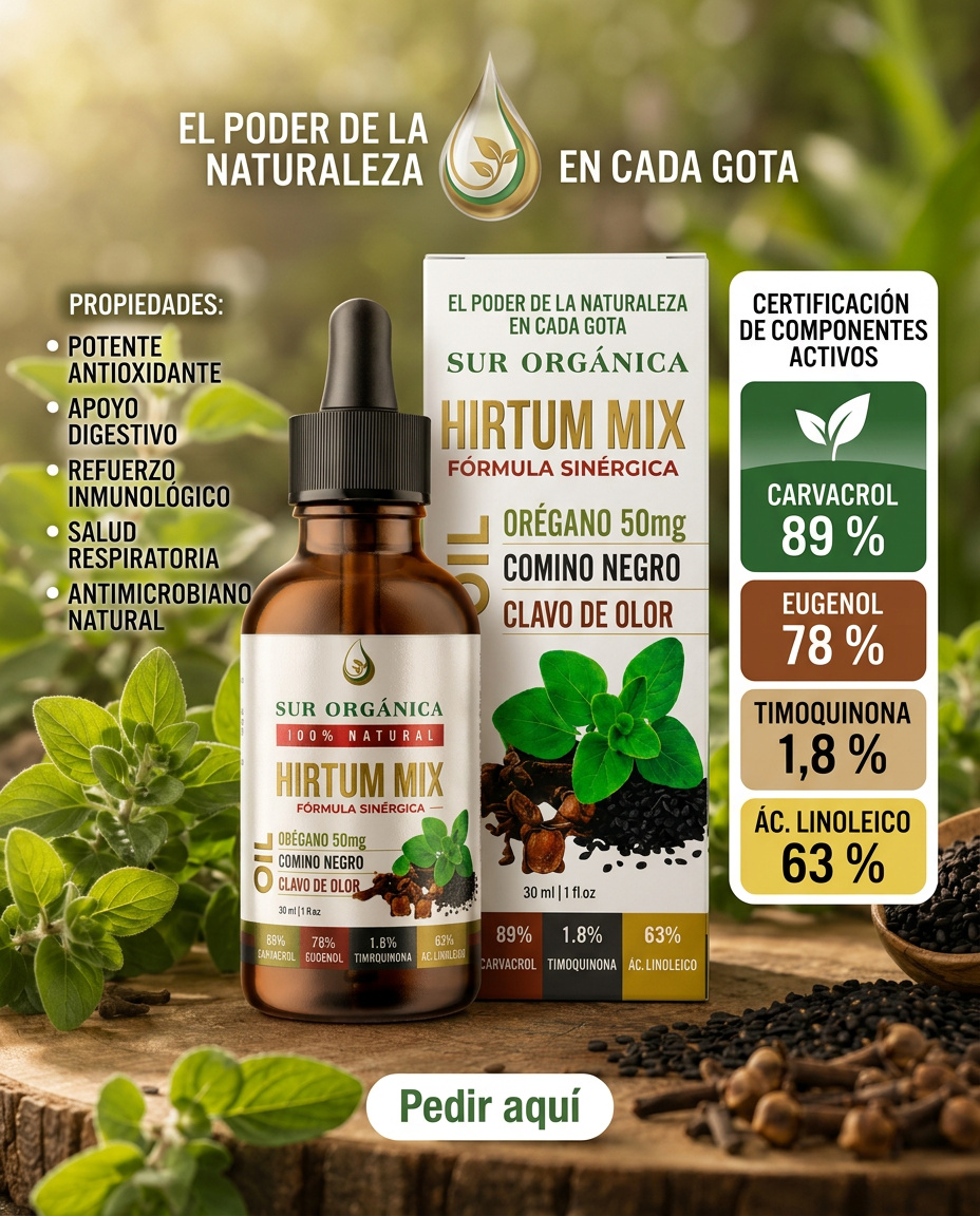 oferta lanzamiento!HIRTUM MIX OIL, PREMIUM, poder sinergico; Oregano+clavo de Olor+ Comino Negro