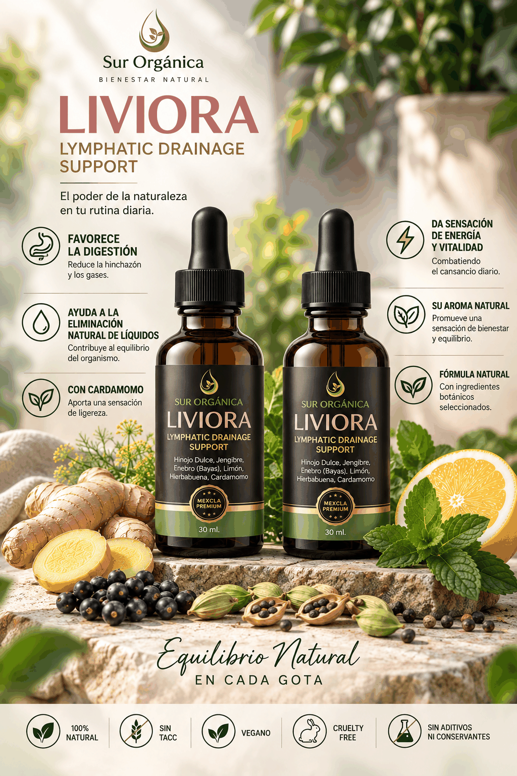 LIVIORA PACK extracto herbal premium 2 X 30 ml